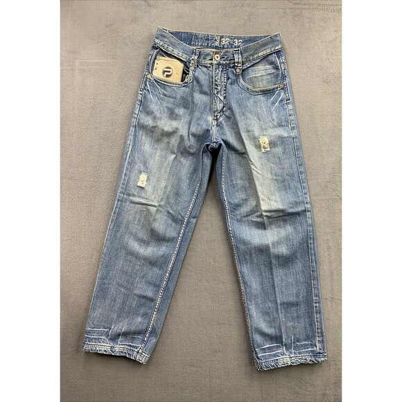 Vintage Pepe Denim Jeans Men's Size 32X32 Factory Destroyed Distressed Y2K